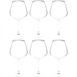 Maisons Du Monde Vaisselle De Noël Verre à Pied En Verre - Lot De 6