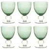 Maisons Du Monde Verres à Vin Verre à Pied En Verre Bullé Vert - Lot De 6
