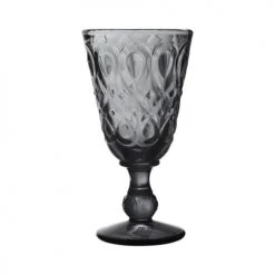 La Rochère Verres à Vin Verre à Pied Mécanique En Verre Anthracite - Lot De 6