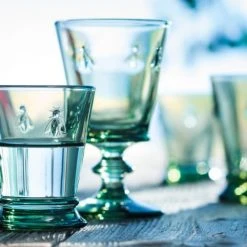 La Rochère Vaisselle De Noël Verre à Pied Mécanique En Verre Vert Provence - Lot De 6 -Verres Soldes Boutique verre a pied mecanique en verre vert provence lot de 6 2