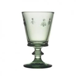 La Rochère Vaisselle De Noël Verre à Pied Mécanique En Verre Vert Provence - Lot De 6