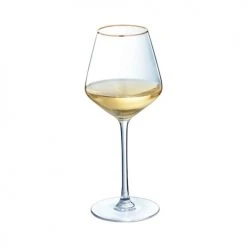 Cristal D’Arques Verres à Vin Verre à Pied Universal Bord Or 38cl - Lot De 4 -Verres Soldes Boutique verre a pied universal bord or 38cl lot de 4 2