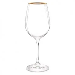 Maisons Du Monde Vaisselle De Noël Verre à Vin En Verre Et Fil Doré - Lot De 6
