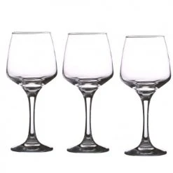 Wadiga Verres à Vin Verre à Vin Sur Pied En Verre Transparent 29,5cl - Lot De 3