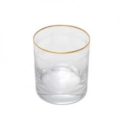 Wadiga Verres De Bar Verre à Whisky Avec Motifs Gravés Et Liseré Doré