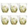 Maisons Du Monde Verres à Eau Verre En Verre Transparent Motifs Multicolores - Lot De 6