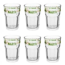 Maisons Du Monde Verres De Bar Verre Imprimé Mojito - Lot De 6