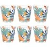 Maisons Du Monde Verres à Eau Verre Motif Végétal Multicolore - Lot De 6