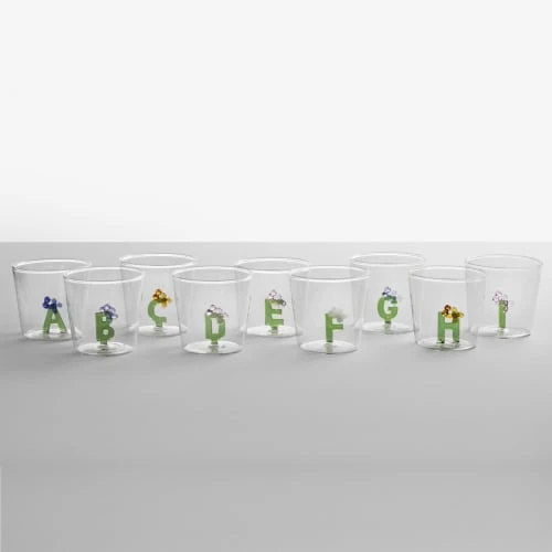 Ichendorf Verres à Eau Verre Tumbler Alfabeto 2 Ichendorf Verres à Eau Verre Tumbler Alfabeto – Image 2