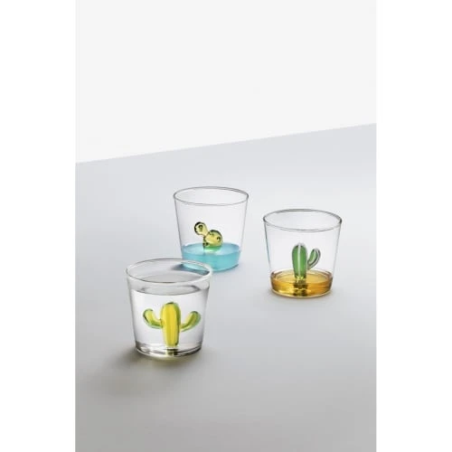 Ichendorf Verres à Eau Verre Tumbler Cactus Bleu 2 Ichendorf Verres à Eau Verre Tumbler Cactus Bleu – Image 2