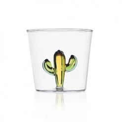 Ichendorf Verres à Eau Verre Tumbler Cactus Vert Ambré