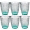 Wadiga Verres à Eau Fond Turquoise 30cl - Lot De 6