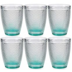 Wadiga Verres à Eau Fond Bleu De Cobalt 30cl - Lot De 6 -Verres Soldes Boutique verres a eau fond turquoise 30cl lot de 6