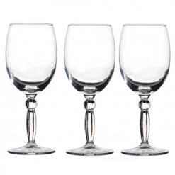 Wadiga Verres à Vin Sur Pieds En Verre Transparent 21cl - Lot De 3