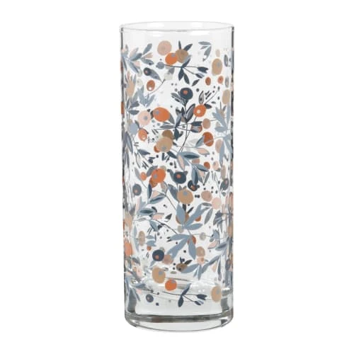 Maisons Du Monde Verres à Eau Verres (x6) En Verre Transparent Motif Floral Bleu Gris Et Rose Support Façon Paillotte En Rotin 2 Maisons Du Monde Verres à Eau Verres (x6) En Verre Transparent Motif Floral Bleu Gris Et Rose Support Façon Paillotte En Rotin – Image 2